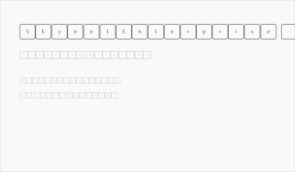 Skynet.Enterprise - Regular Keyboard Business Card