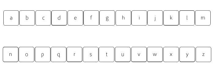 Skynet.Enterprise - Regular Keyboard Font LOWERCASE