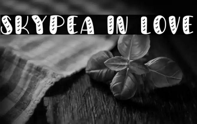 Skypea in Love Font examples