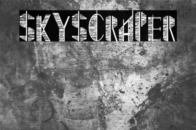 Skyscraper Font examples