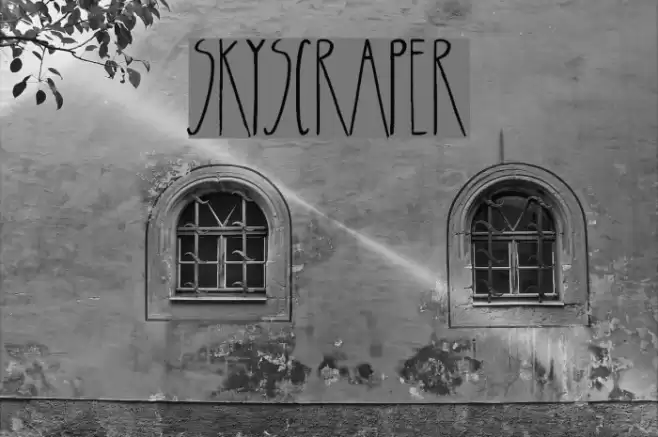 Skyscraper Font examples