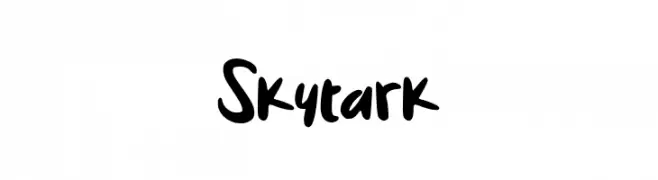 Skytark  Frei Schriftart Herunterladen