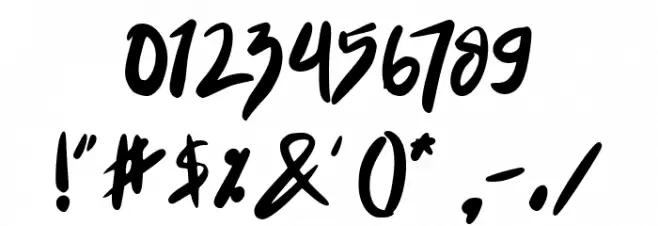 Skytark Font OTHER CHARS