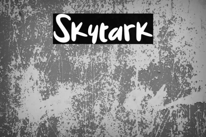 Skytark Font examples