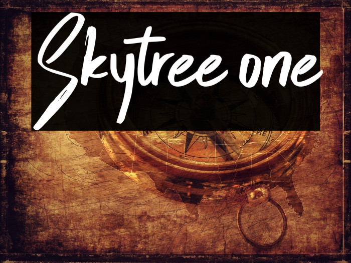 Skytree one Font examples
