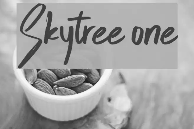 Skytree one Font examples