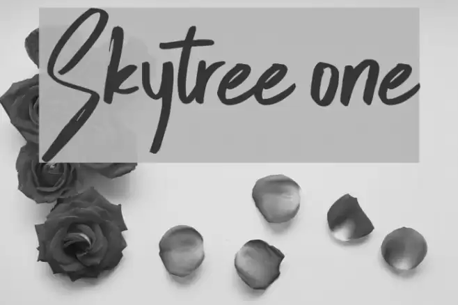 Skytree one Font examples