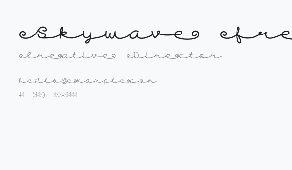 Skywave Free Business Card