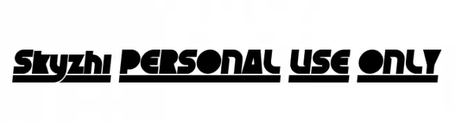 Skyzhi PERSONAL USE ONLY  Frei Schriftart Herunterladen
