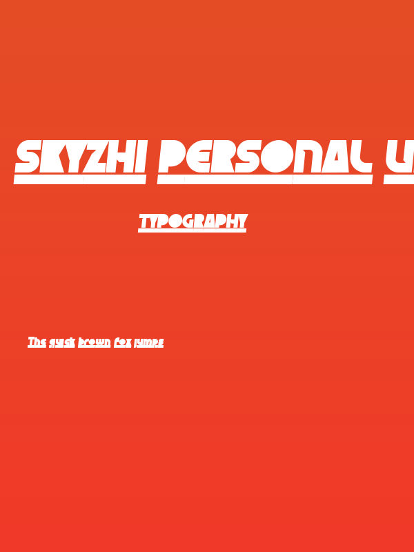 Skyzhi PERSONAL USE ONLY Poster