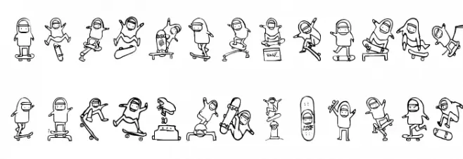 skatelove خط أحرف كبيرة