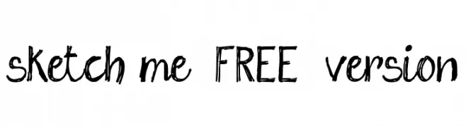 sketch me_FREE-version  नि: शुल्क फ़ॉन्ट्स डाउनलोड
