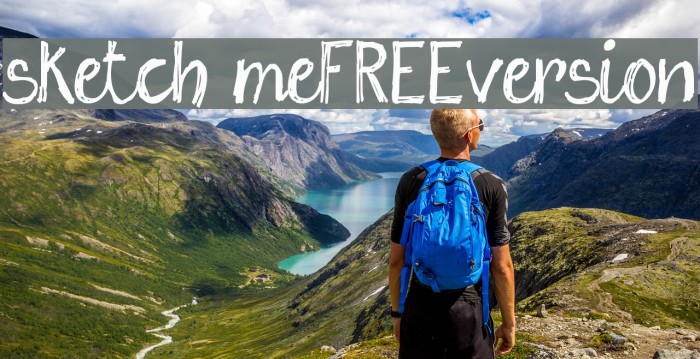 sketch me_FREE-version Font examples