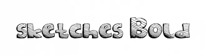 sketches Bold  les polices de caractères gratuit tlcharger