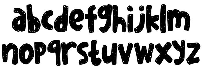 sketchyinsnow Font LOWERCASE