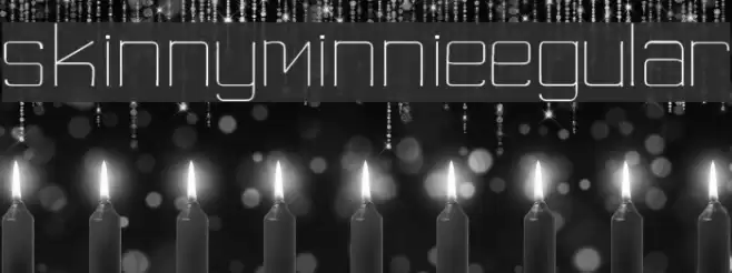 skinny minnieRegular Font examples