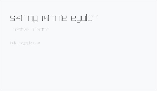 skinny minnieRegular Business Card