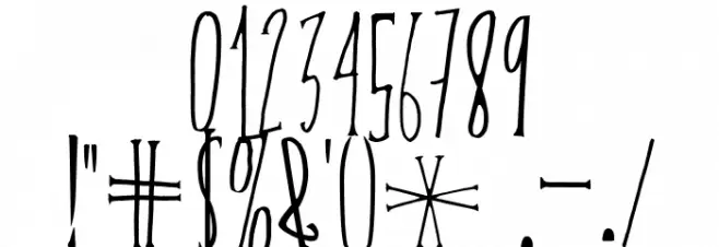 skinnyserif Font OTHER CHARS