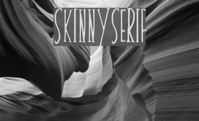 skinnyserif Font examples