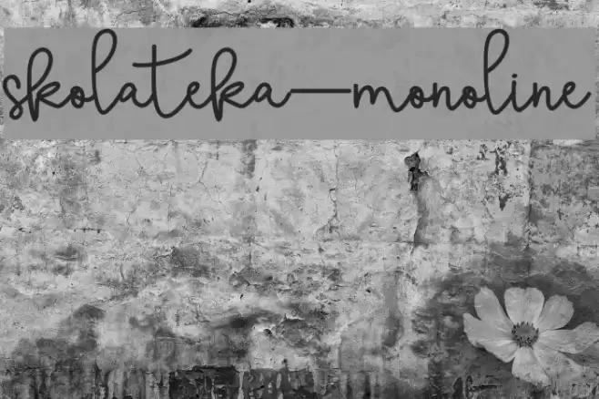 skolateka-monoline Font examples