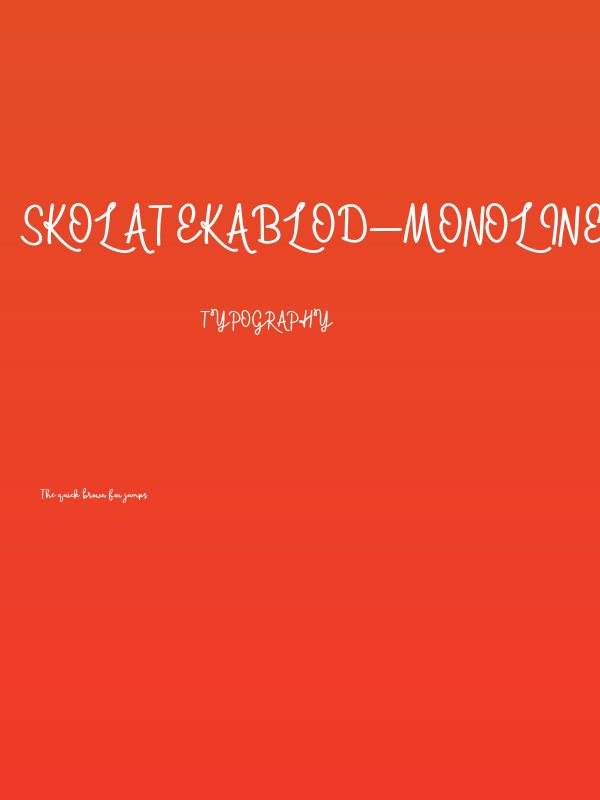 skolatekablod-monoline Poster