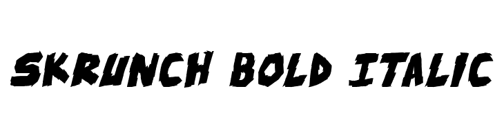skrunch Bold Italic फ़ॉन्ट