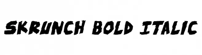 skrunch Bold Italic  Fuentes Gratis Descargar