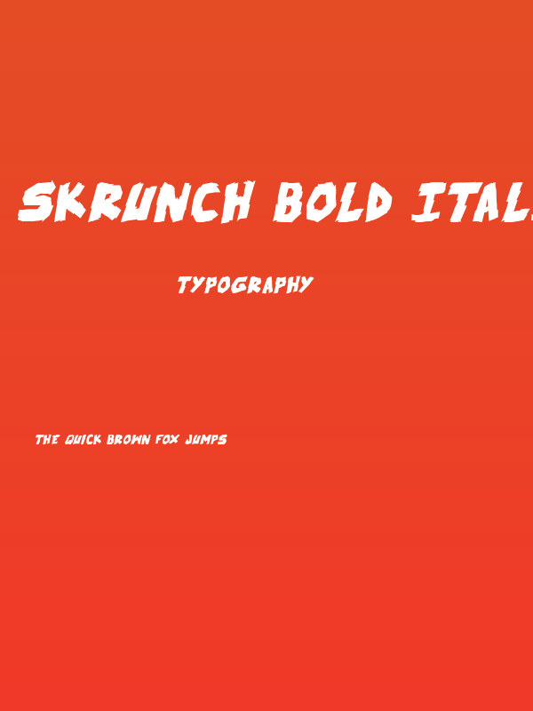 skrunch Bold Italic Poster