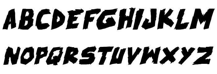 skrunch Bold Italic फ़ॉन्ट लोअरकेस