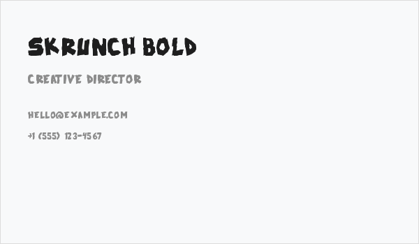 skrunch Bold Business Card