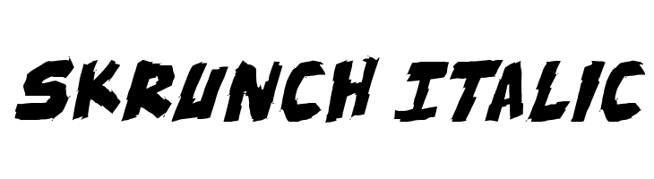 skrunch Italic फ़ॉन्ट