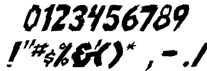skrunch Italic Font OTHER CHARS