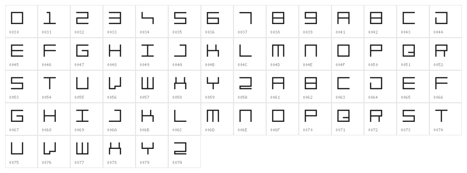 skuare Regular Character Map