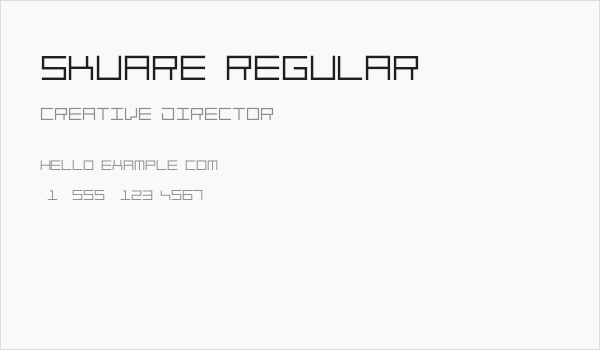 skuare Regular Business Card