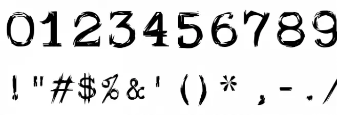 skullTypeWr00 Font OTHER CHARS