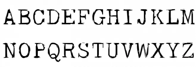 skullTypeWr00 字体 大写