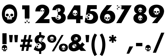 skullphabet Font OTHER CHARS