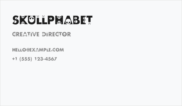 skullphabet Business Card