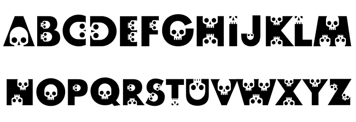 skullphabet Font LOWERCASE