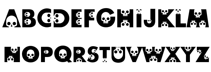 skullphabet Font LOWERCASE
