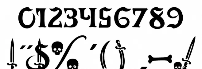 skullsandcrossbones Font OTHER CHARS