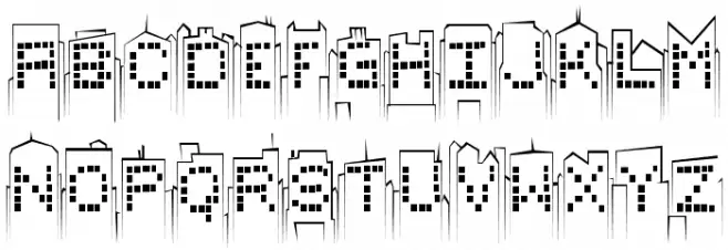skylinesketch Polices MAJUSCULES