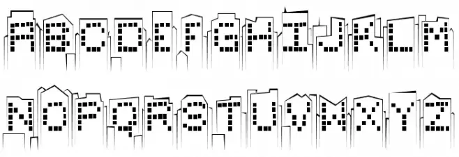 skylinesketch Fuentes MINÚSCULAS