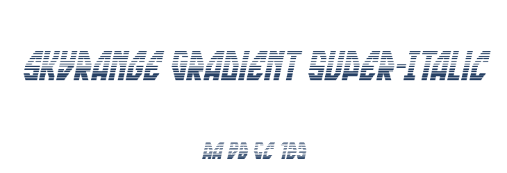 skyrange Gradient Super-Italic Font Preview