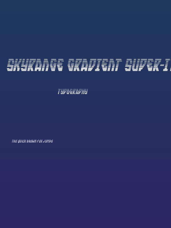 skyrange Gradient Super-Italic Poster