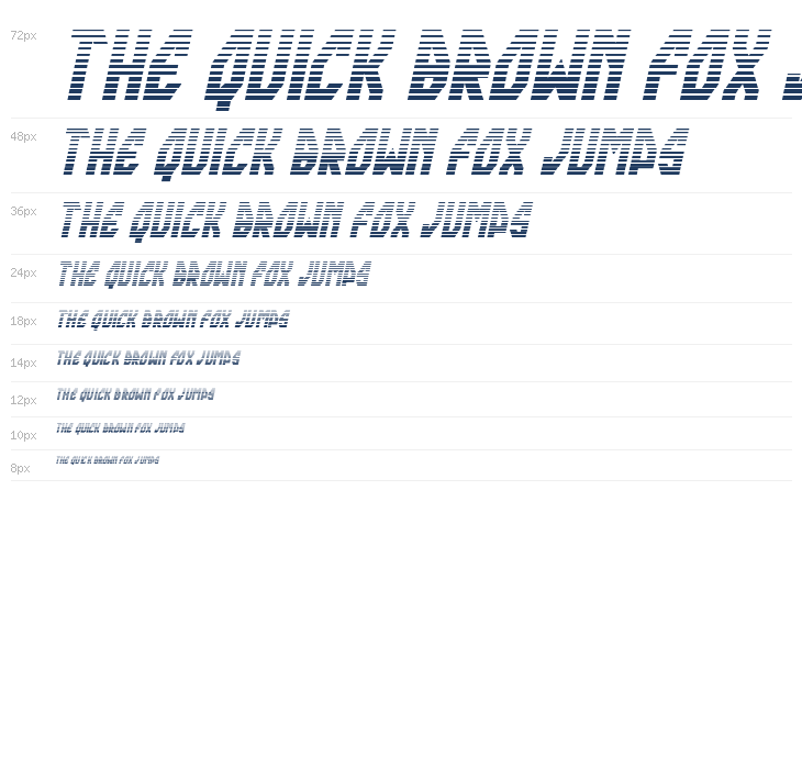 skyrange Gradient Super-Italic Waterfall