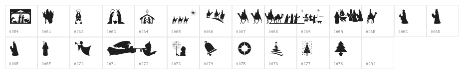 SL Christmas Silhouettes Normal Character Map