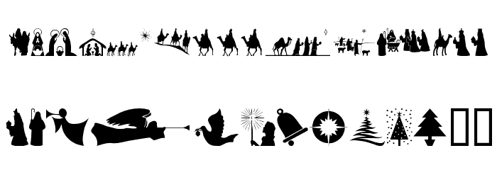 SL Christmas Silhouettes Normal لخطوط تنزيل صغيرة