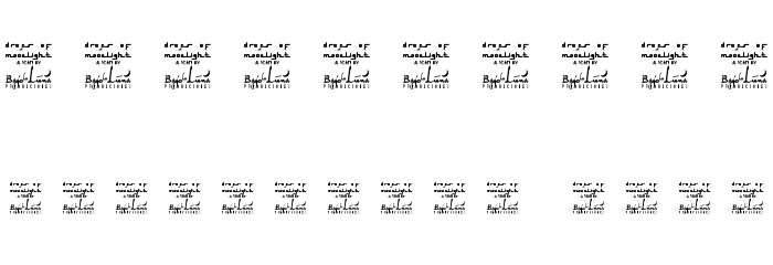 SL Drops Of Moonlight Font OTHER CHARS