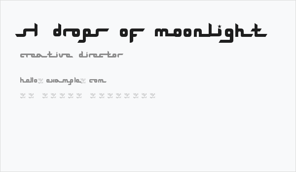 SL Drops Of Moonlight Business Card